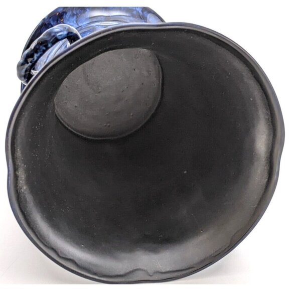 Vintage Maling Cetem Ware Blue Plum and Orchard Vase with Handles - Picture 5 of 12